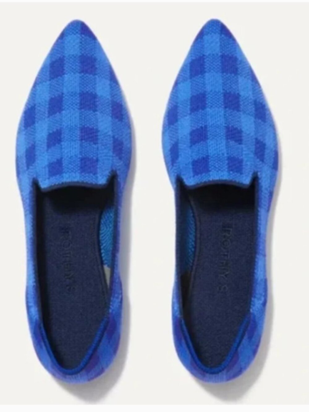 Rothy’s Limited Edition Lazuli Gingham Pointed Loafers Size 8.5 NWOB Rare - Picture 2 of 7